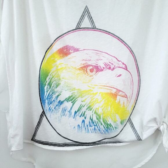 PacSun Eagle Sleeveless Top Boho Open Arms Small Boho, Open Arm Hole Festival - Picture 3 of 6